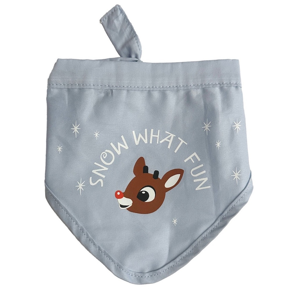 NWT Rudolph Snow What Fun Pet Bandana